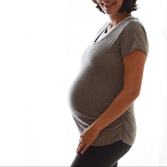 Ingrid & Isabel Tops - Grey Maternity Tshirt